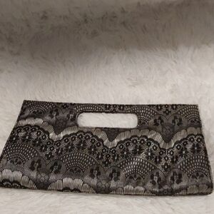 Vintage Black Lace Clutch